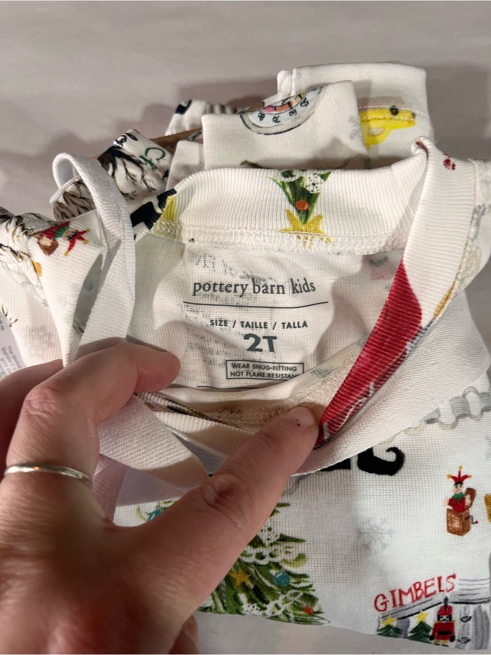Pottery Barn Kids NEW Holiday Elf Pajama Set Organic Cotton 2T - Picture 3 of 7